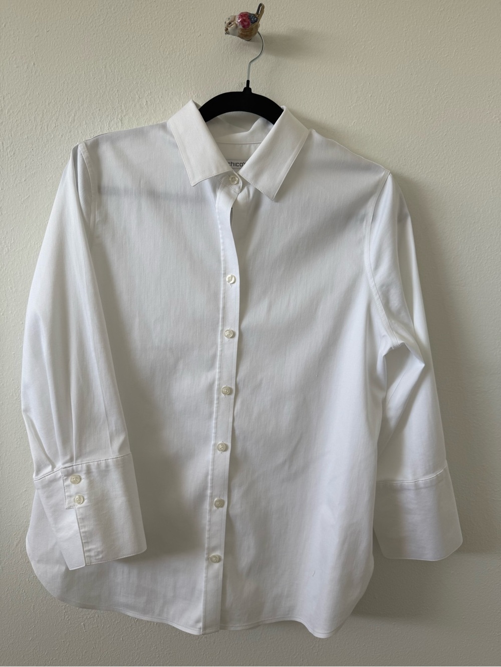 Chico's White Button-Up Dress Shirt